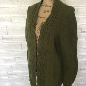 Coldwater Creek olive cardigan